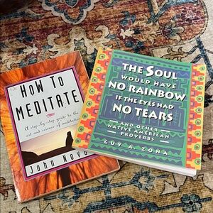 Colorful Native American Proverbs Book and How to Meditate book.